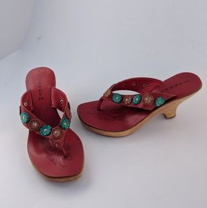 Boho wooden sandals